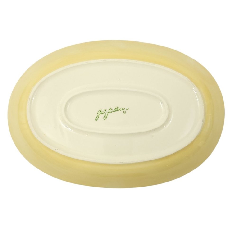 Gail Pittman Sienna Oval Serving Platter Plate Tray Southern Living at Home Red - Picture 7 of 8
